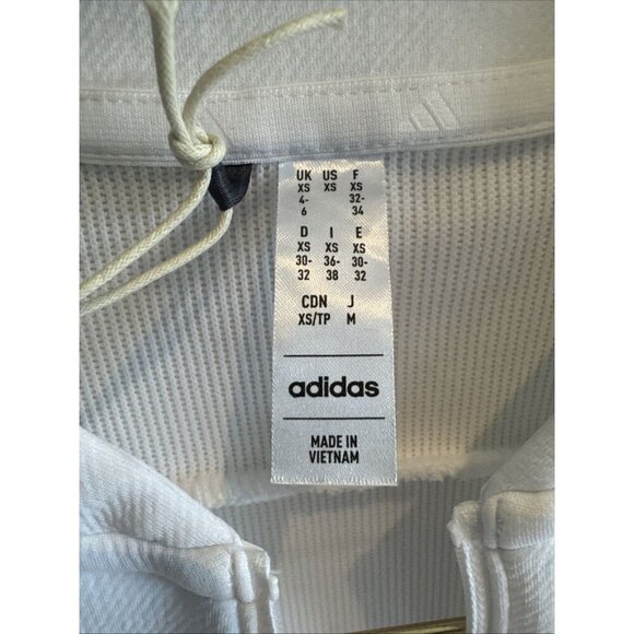 "NEW Adidas Women's Knitted Golf Jacket XS White, Soft Double Knit, HS8975 - Picture 10 of 14